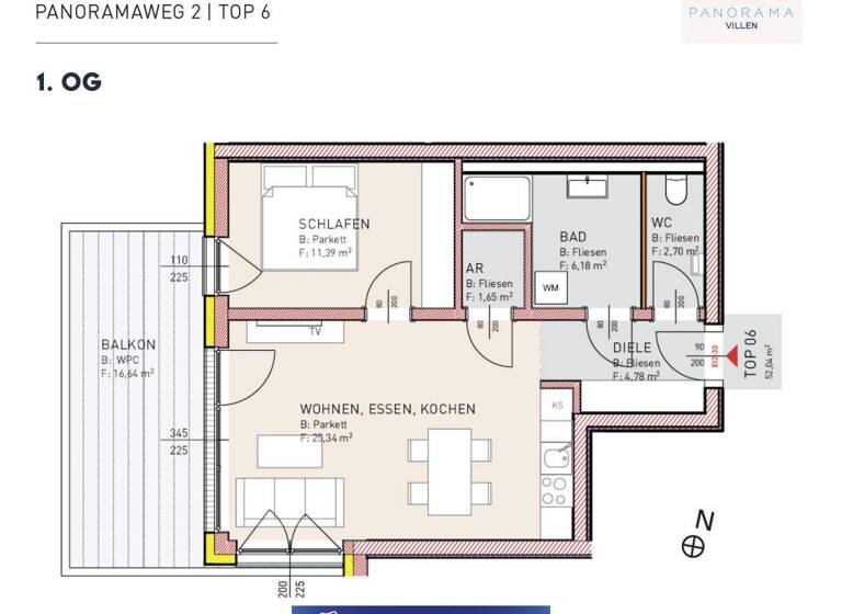 Wohnung zur Miete 563 € 2 Zimmer 52 m² 1. Geschoss frei ab 01.03.2026 Neumarkt im Hausruckkreis 4720