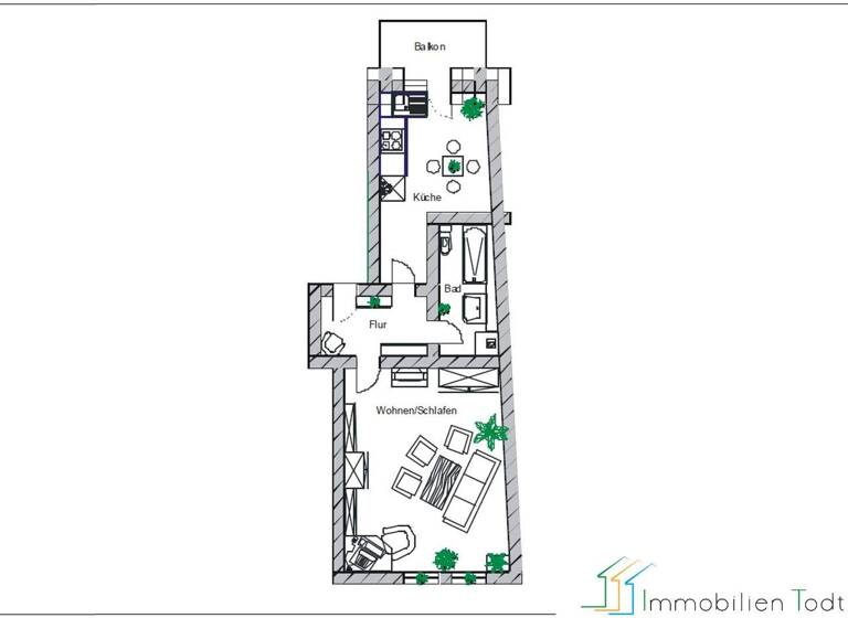 Studio zum Kauf 35.000 € 1 Zimmer 44 m² 3. Geschoss Preißelpöhl Plauen 08525