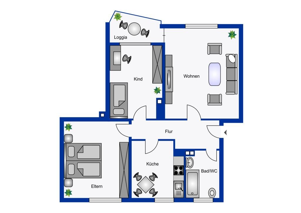 Wohnung zum Kauf provisionsfrei 244.000 € 3 Zimmer 71,6 m²<br/>Wohnfläche Adolfshöhe Wiesbaden 65187