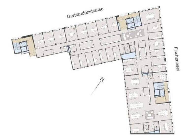 Bürofläche zur Miete provisionsfrei 1.195,7 m² Bürofläche teilbar ab 322,1 m² Klein Bennebek Berlin 10179