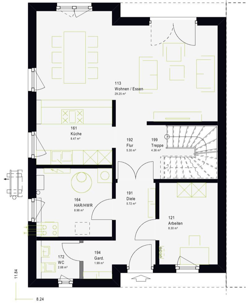 Doppelhaushälfte zum Kauf 465.780 € 5 Zimmer 154 m²<br/>Wohnfläche 500 m²<br/>Grundstück Georgensgmünd Georgensgmünd 91166