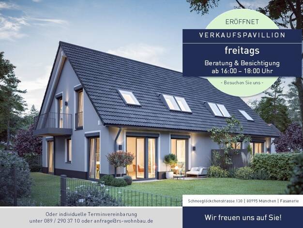 Doppelhaushälfte zum Kauf - Neubau 1.475.000 € 6 Zimmer 132 m² 316 m² Grundstück Reigersbachstr. 22b Feldmoching-Hasenbergl München 80995