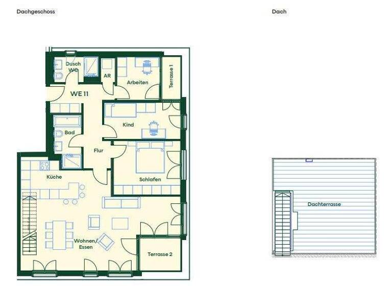 Penthouse zum Kauf - Erstbezug 920.000 € 4 Zimmer 131,5 m² 3. Geschoss Wilhelmsruh Berlin 13158