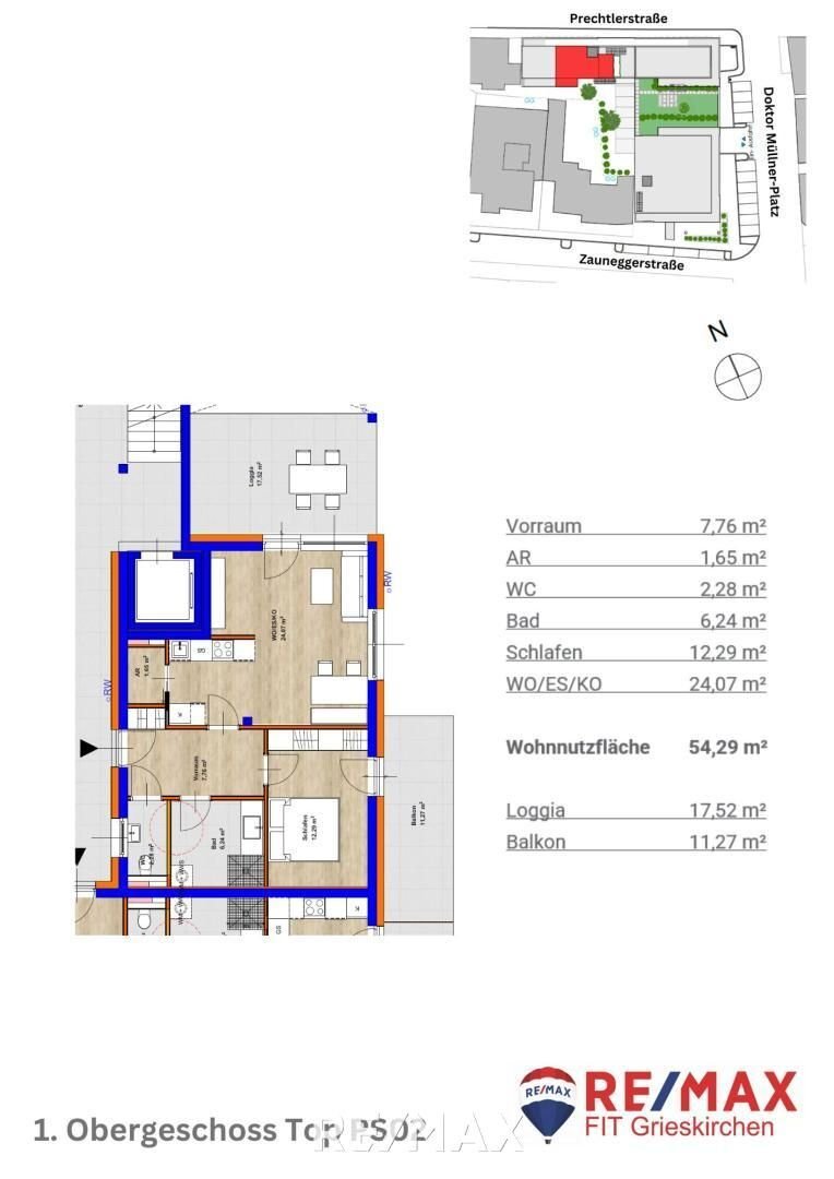 Wohnung zum Kauf 304.727 € 2 Zimmer 71,8 m²<br/>Wohnfläche 1.<br/>Geschoss Grieskirchen 4710