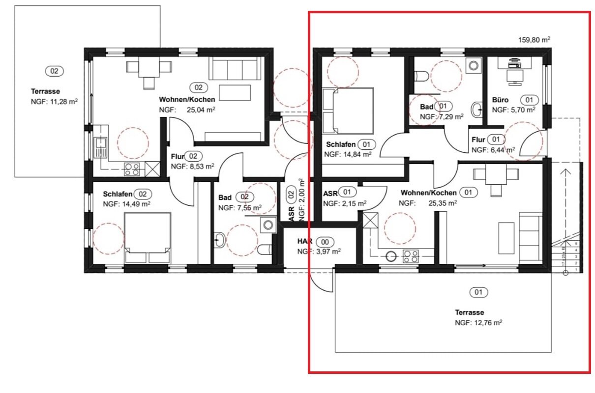 Wohnung zur Miete 1.224 € 2,5 Zimmer 68 m²<br/>Wohnfläche EG<br/>Geschoss Friedrich-Wolf-Str. 44 Lehnitz Oranienburg 16515