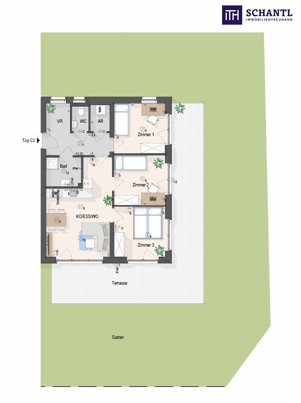 Wohnung zum Kauf 400.000 € 4 Zimmer 67,2 m²<br/>Wohnfläche EG<br/>Geschoss Ullreichstraße Wetzelsdorf Graz,15.Bez.:Wetzelsdorf 8052