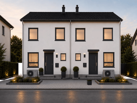 Doppelhaushälfte zum Kauf - Erstbezug provisionsfrei 579.000 € 4 Zimmer 123,3 m² 224 m² Grundstück Ober-Saulheim Saulheim 55291