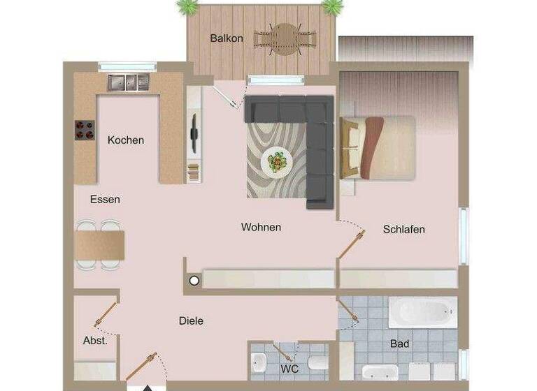 Wohnung zum Kauf provisionsfrei 124.000 € 2,5 Zimmer 70,4 m² 2. Geschoss Brunnenstr. 15 Ablach Krauchenwies-Ablach 72505