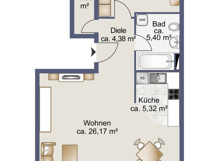 Wohnung zum Kauf 259.000 € 2 Zimmer 61,8 m² 2. Geschoss Frastanz 6820
