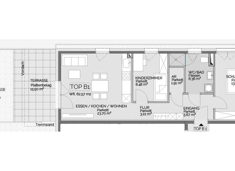 Wohnung zum Kauf - Erstbezug 254.000 € 3 Zimmer 62,6 m² EG Admonter Straße 21 Liezen 8940