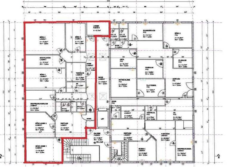 Bürofläche zur Miete 8,92 € 8 Zimmer 255 m² Bürofläche Sankt Peter Graz-St. Peter 8042