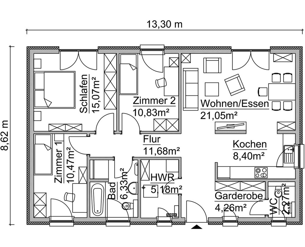 Einfamilienhaus zum Kauf 328.352 € 4 Zimmer 95 m²<br/>Wohnfläche 597 m²<br/>Grundstück Trages Kitzscher / Thierbach 04567