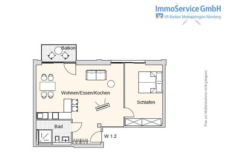 Wohnung zum Kauf provisionsfrei 401.401 € 2 Zimmer 67,9 m²<br/>Wohnfläche 1.<br/>Geschoss Merianstr. 32 + 32a Schoppershof Nürnberg 90409