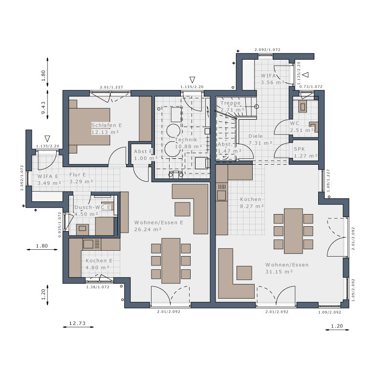 Mehrfamilienhaus zum Kauf provisionsfrei 994.098 € 7 Zimmer 200 m²<br/>Wohnfläche 1.423,8 m²<br/>Grundstück Steinenberg Rudersberg 73635