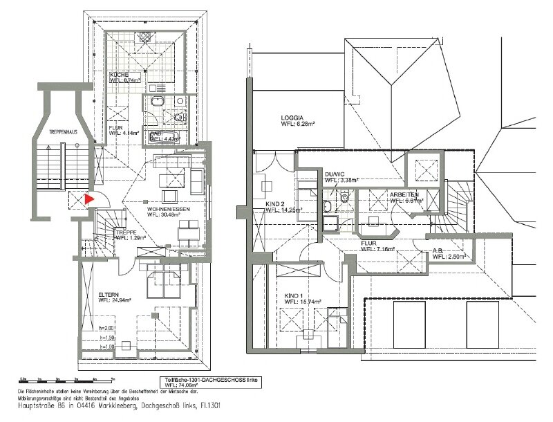 Wohnung zur Miete 1.465 € 5 Zimmer 130,2 m²<br/>Wohnfläche 3.<br/>Geschoss Hauptstraße 86 Markkleeberg Markkleeberg 04416