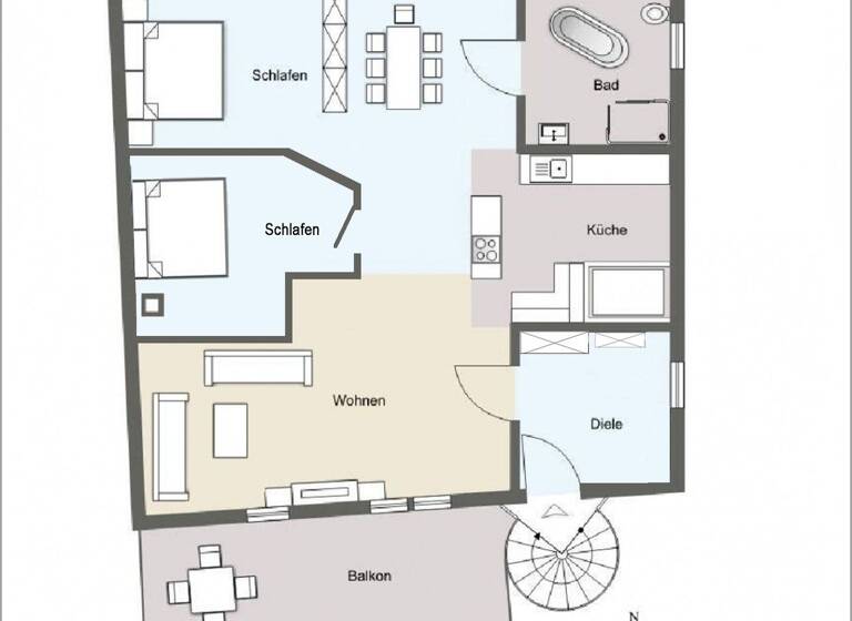 Loft zum Kauf provisionsfrei 310.000 € 2,5 Zimmer 95 m² 2. Geschoss Hafenstr. 19 Stadtkern Barth 18356