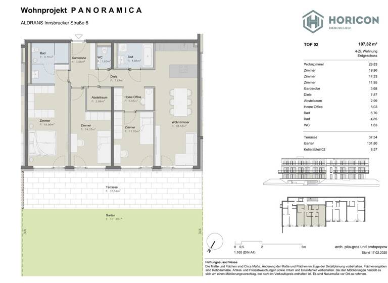 Wohnung zum Kauf provisionsfrei 930.000 € 4 Zimmer 107,8 m² EG Aldrans 6071