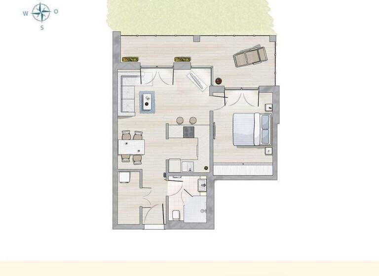 Terrassenwohnung zum Kauf provisionsfrei 541.700 € 2 Zimmer 49,4 m² 1. Geschoss Zingst 18374