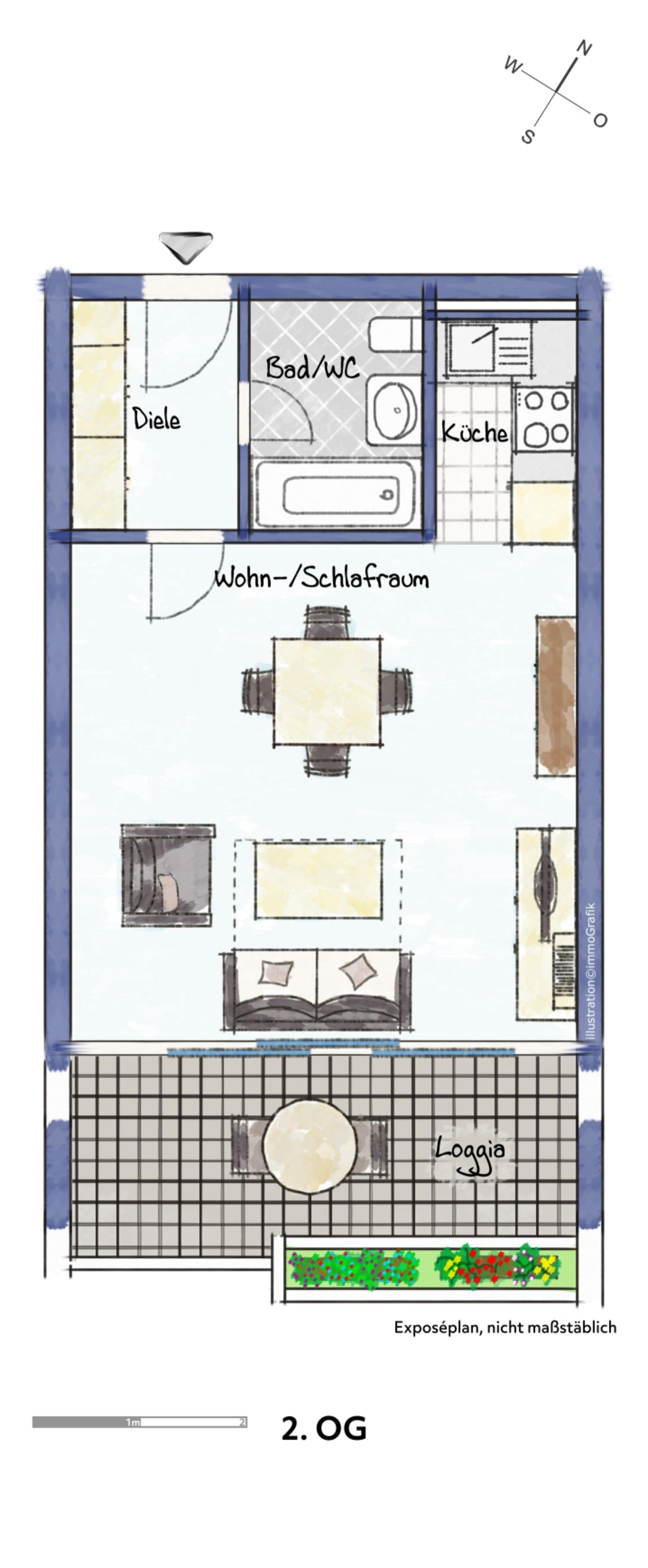 Studio zum Kauf 214.000 € 1 Zimmer 37 m²<br/>Wohnfläche Obermenzing München 81245