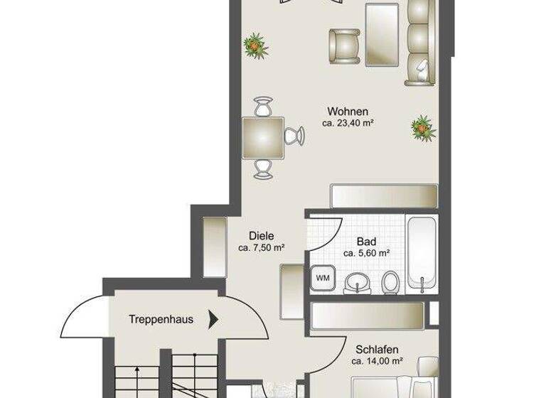 Wohnung zum Kauf 325.000 € 2 Zimmer 59,9 m² Ebnet Freiburg im Breisgau / Ebnet 79117
