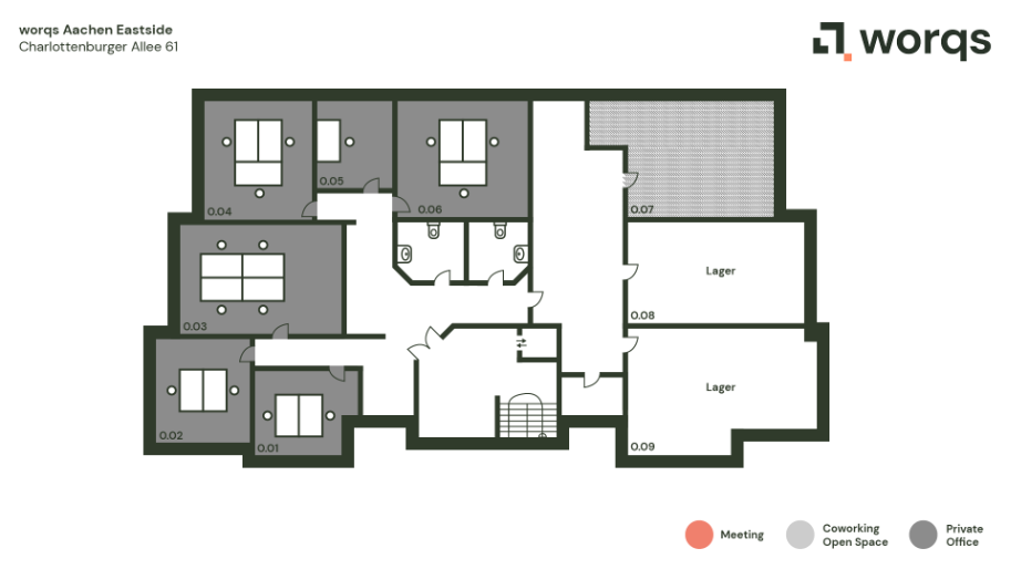 Bürofläche zur Miete provisionsfrei 1.350 € 40 m²<br/>Bürofläche Charlottenburger Allee Haaren Aachen 52068