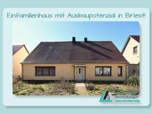 Einfamilienhaus zum Kauf 50.000 € 3 Zimmer 136,2 m² 974 m² Grundstück frei ab sofort Briest Schwedt/Oder 16303
