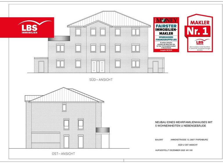 Wohnung zum Kauf - Erstbezug provisionsfrei 275.000 € 3 Zimmer 87 m² Papenburg 26871