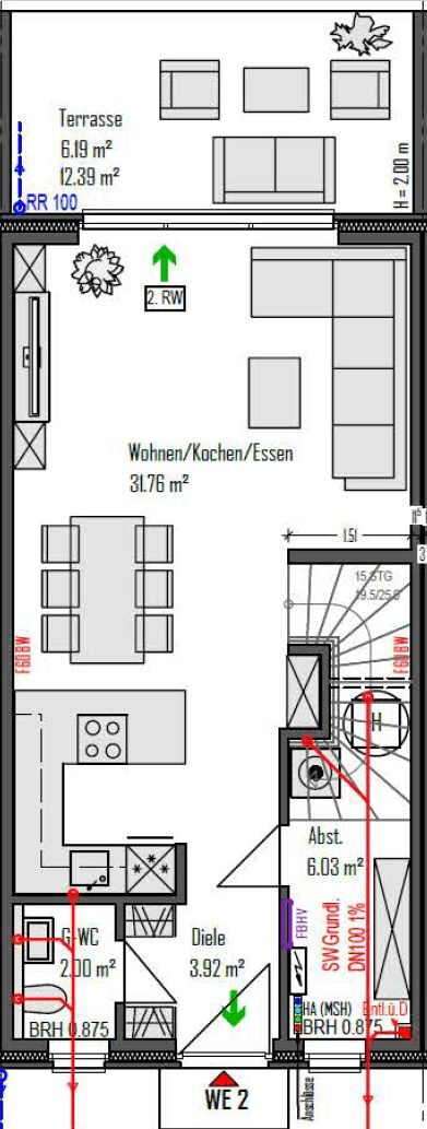 Reihenmittelhaus zur Miete 1.699 € 4 Zimmer 125,2 m²<br/>Wohnfläche 01.01.2025<br/>Verfügbarkeit Reiherstraße 219 Oslebshausen Bremen 28239