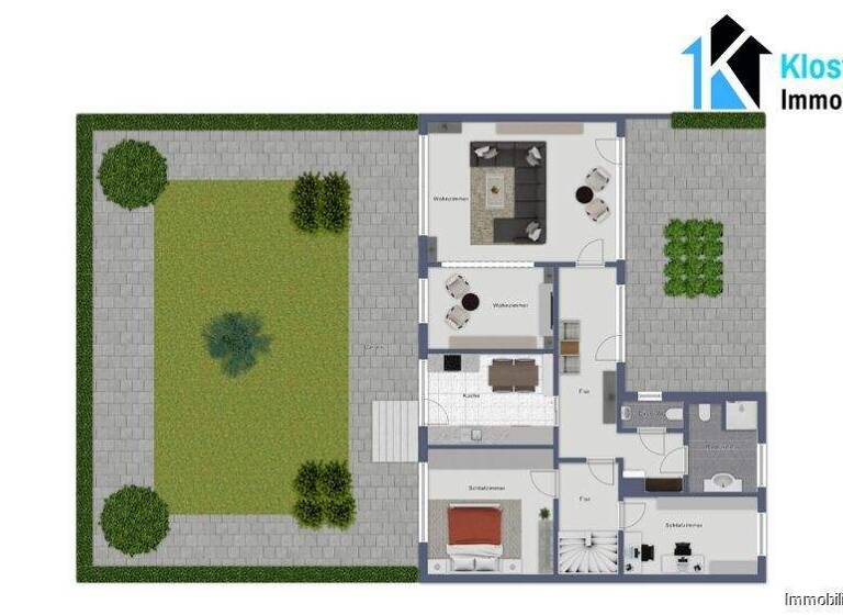 Reihenmittelhaus zur Miete 3 Zimmer 102 m² 465 m² Grundstück Dodesheide Osnabrück 49088