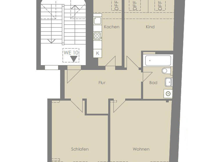 Wohnung zum Kauf 299.000 € 3 Zimmer 79,5 m²<br/>Wohnfläche Dachgeschoss, 4.<br/>Geschoss Südvorstadt Leipzig 04275