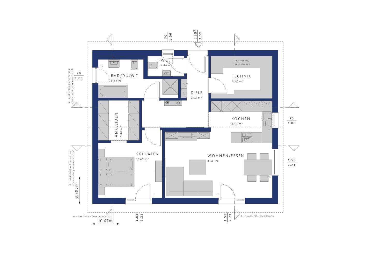 Bungalow zum Kauf provisionsfrei 354.056 € 2 Zimmer 76,6 m²<br/>Wohnfläche 900 m²<br/>Grundstück Bundenbach 55626