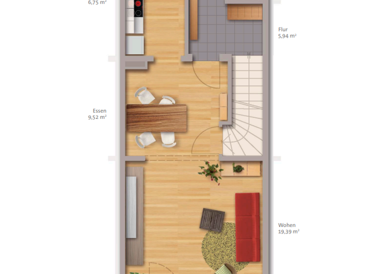 Reihenmittelhaus zum Kauf - Erstbezug provisionsfrei 530.000 € 4 Zimmer 109 m² 114 m² Grundstück Am Bruckweg Kornburg Nürnberg 90455