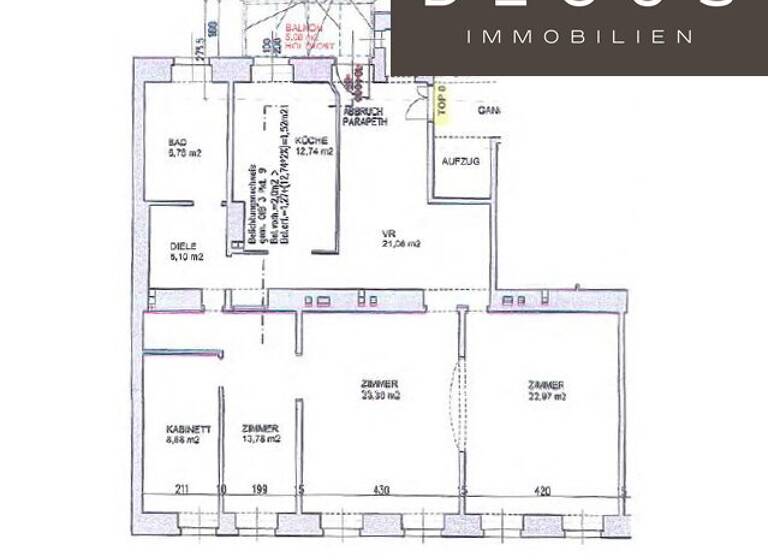 Wohnung zum Kauf 457.125 € 3,5 Zimmer 115 m² 1. Geschoss Wien 1030