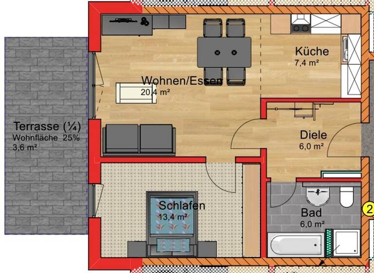 Wohnung zum Kauf provisionsfrei 249.700 € 2 Zimmer 56,8 m²<br/>Wohnfläche EG<br/>Geschoss ab sofort<br/>Verfügbarkeit Blütenstraße 26 Schnaittach Schnaittach 91220