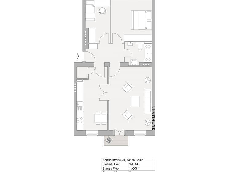 Wohnung zum Kauf 295.000 € 3 Zimmer 80,4 m²<br/>Wohnfläche 1.<br/>Geschoss Niederschönhausen Berlin 13156