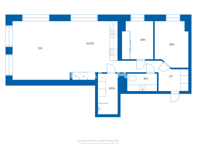 Studio zum Kauf 339.000 € 3 Zimmer 74 m² 1. Geschoss Hallituskatu 6 Tampere 33100