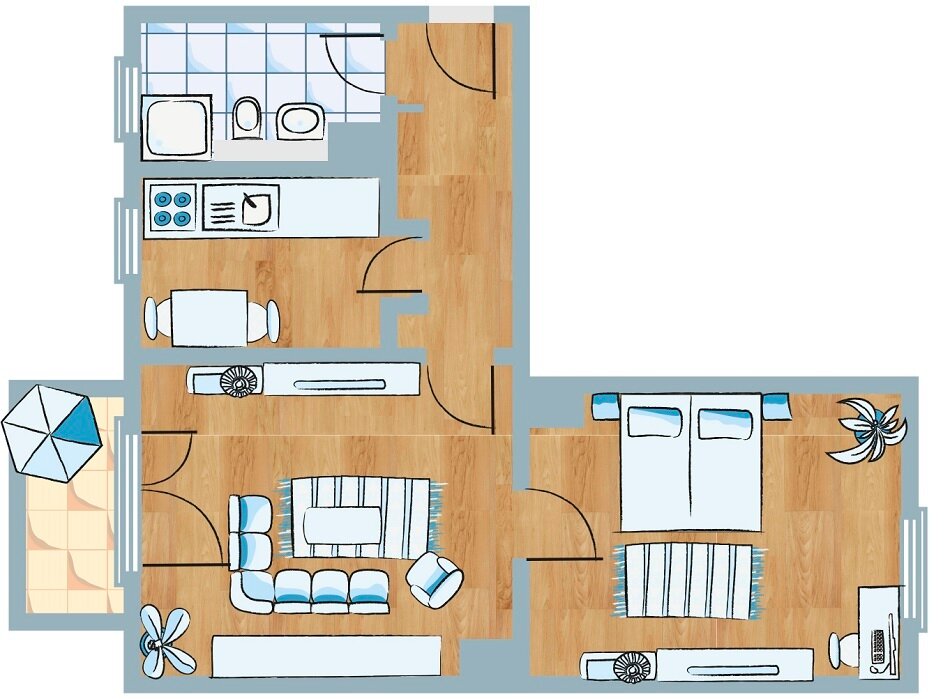 Wohnung zur Miete nur mit Wohnberechtigungsschein 240 € 2 Zimmer 49,9 m²<br/>Wohnfläche EG<br/>Geschoss 01.05.2025<br/>Verfügbarkeit WBS - Vereinsstraße 53 Altstadt Brandenburg 14770