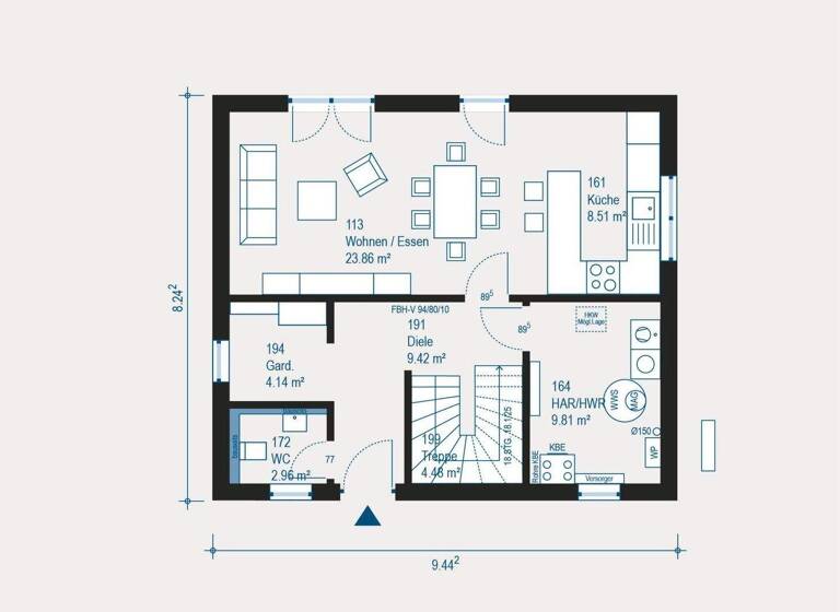 Haus zum Kauf 516.469 € 4 Zimmer 124 m² 655 m² Grundstück Langerfeld Wuppertal 42389