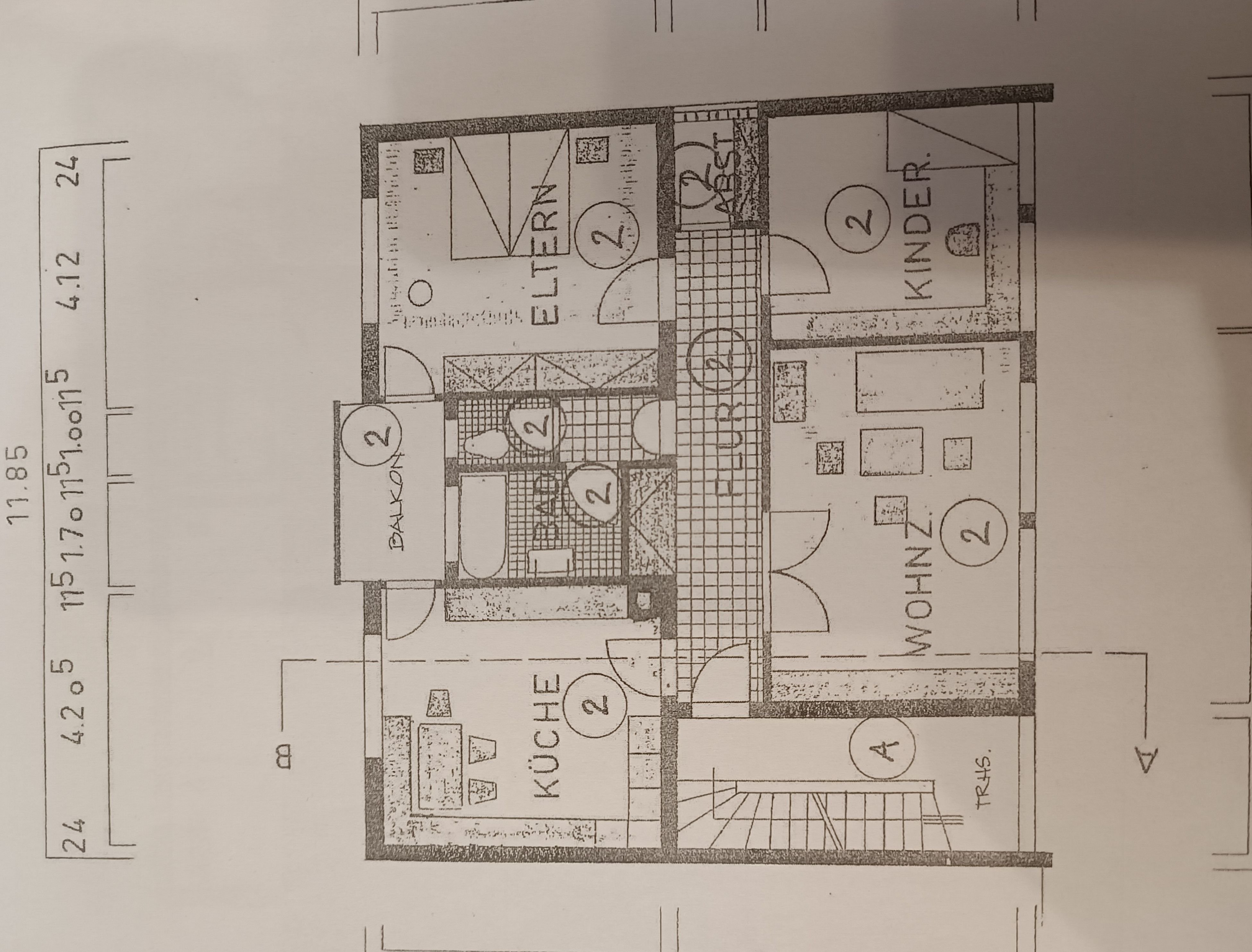 Wohnung zur Versteigerung provisionsfrei 245.000 € 4 Zimmer 103 m²<br/>Wohnfläche 2.<br/>Geschoss Bofsheimer Straße 3 Osterburken Osterburken 74706