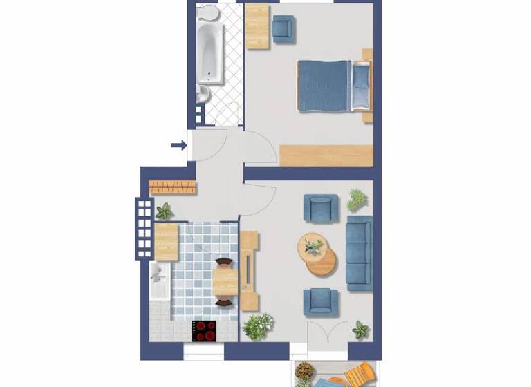 Wohnung zum Kauf provisionsfrei 212.000 € 2 Zimmer 54,8 m²<br/>Wohnfläche Sundgauer Straße 105I Zehlendorf Berlin 14169