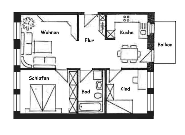 Wohnung zum Kauf provisionsfrei 170.000 € Burghausen-Rückmarsdorf Leipzig 04177