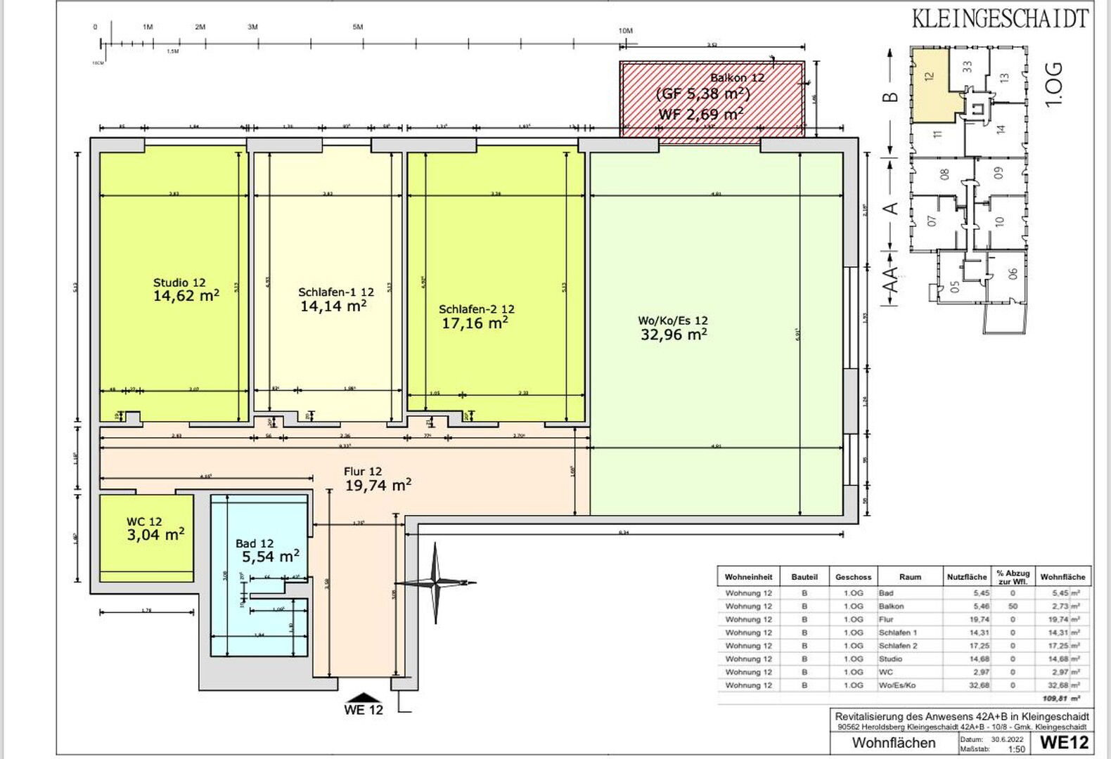 Wohnung zum Kauf provisionsfrei 390.000 € 4 Zimmer 110 m² 1. Geschoss Kleingeschaidt, 42B Kleingeschaidt Heroldsberg 90562