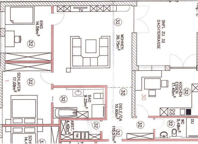 Terrassenwohnung zur Miete 1.000 € 3 Zimmer 121,4 m² 1. Geschoss frei ab 01.06.2026 Kirchenplatz 3 Simbach Simbach a.Inn 84359