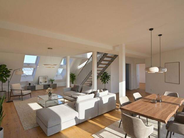 Maisonette zur Miete - Erstbezug 4.965 € 6 Zimmer 207 m² 5. Geschoss frei ab sofort Rumfordstraße 38 Ludwigsvorstadt-Isarvorstadt München 80469