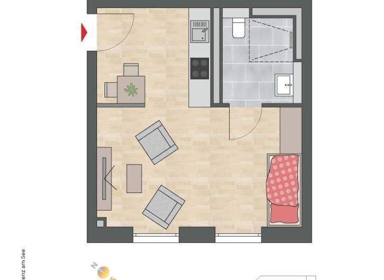 Studio zum Kauf - Erstbezug provisionsfrei 233.000 € 1 Zimmer 32,3 m² 1. Geschoss Radolfzell 78315