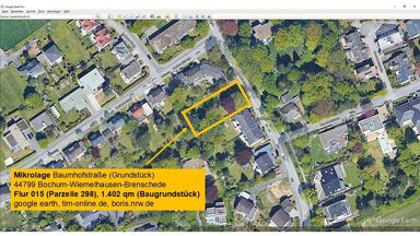 Grundstück zum Kauf provisionsfrei 1.402 m² Grundstück Baumhofstraße 40 (Grundstück nördlich) Wiemelhausen - Brenschede Bochum 44799