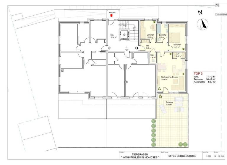 Wohnung zur Miete 1.102 € 3 Zimmer 77,7 m² EG Untergaisberg Mondsee 5310