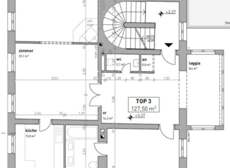 Wohnung zur Miete 1.535 € 3,5 Zimmer 127,5 m² 1. Geschoss Wien,Hietzing 1130