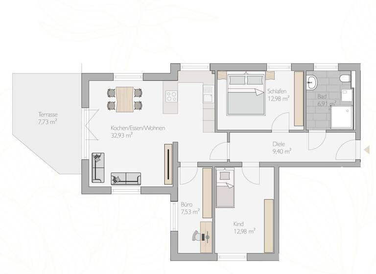 Wohnung zum Kauf - Erstbezug provisionsfrei 605.000 € 3,5 Zimmer 90,5 m² EG Hundszell Ingolstadt 85051