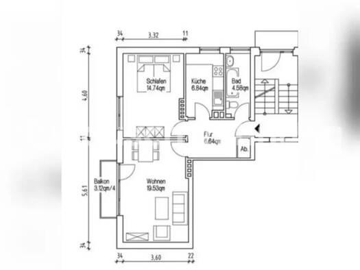 Wohnung zur Miete Tauschwohnung 505 € 2 Zimmer 53 m² Alsterdorf Hamburg 22305